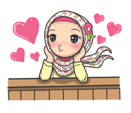 Flower Hijab sticker #214303