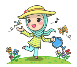 Flower Hijab sticker #214332