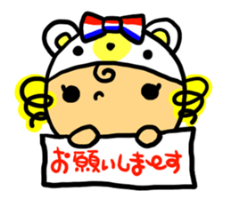 Headdress bear sticker #214873