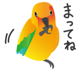 Colorful parakeet sticker #217868