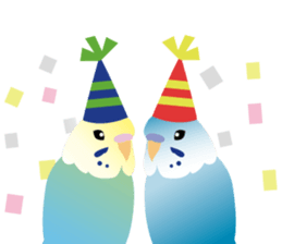 Colorful parakeet sticker #217879