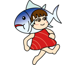 [old] Farm-Raised Tuna Girl sticker #222822