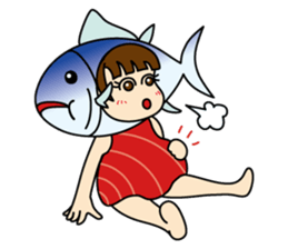 [old] Farm-Raised Tuna Girl sticker #222823