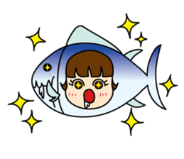 [old] Farm-Raised Tuna Girl sticker #222852