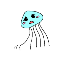 Cute jellyfish sticker #643908