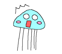 Cute jellyfish sticker #643913