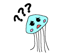 Cute jellyfish sticker #643921