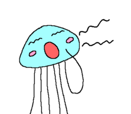 Cute jellyfish sticker #643929