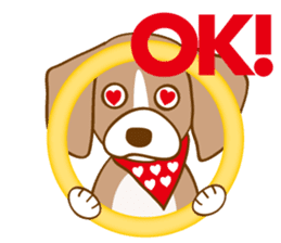CAPRICIOUS BEAGLE DOG HANA 2 sticker #1019972