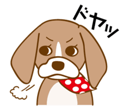 CAPRICIOUS BEAGLE DOG HANA 2 sticker #1019977