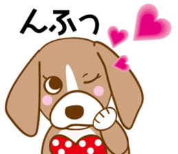 CAPRICIOUS BEAGLE DOG HANA 2 sticker #1019978