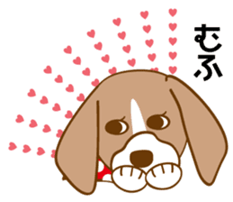 CAPRICIOUS BEAGLE DOG HANA 2 sticker #1019980