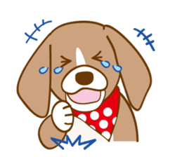 CAPRICIOUS BEAGLE DOG HANA 2 sticker #1019981