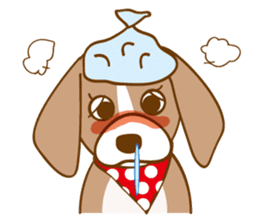 CAPRICIOUS BEAGLE DOG HANA 2 sticker #1019987