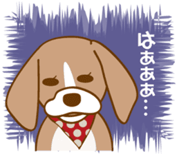 CAPRICIOUS BEAGLE DOG HANA 2 sticker #1019989