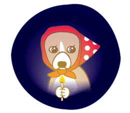 CAPRICIOUS BEAGLE DOG HANA 2 sticker #1019996