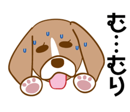 CAPRICIOUS BEAGLE DOG HANA 2 sticker #1019998