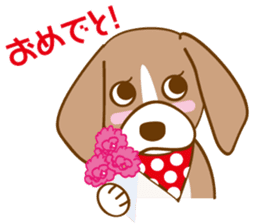 CAPRICIOUS BEAGLE DOG HANA 2 sticker #1020003