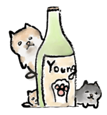 Wine Life with cat sticker #1620433