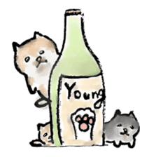 Wine Life with cat sticker #1620433