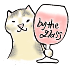 Wine Life with cat sticker #1620435