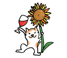 Wine Life with cat sticker #1620438