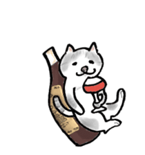 Wine Life with cat sticker #1620442