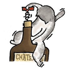 Wine Life with cat sticker #1620451