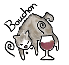 Wine Life with cat sticker #1620452