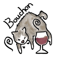 Wine Life with cat sticker #1620452