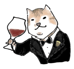 Wine Life with cat sticker #1620459