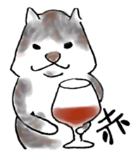 Wine Life with cat sticker #1620467