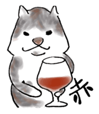 Wine Life with cat sticker #1620467