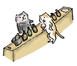 Wine Life with cat sticker #1620472