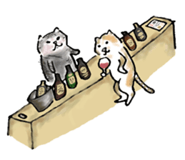 Wine Life with cat sticker #1620472