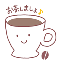 Cafe in the town sticker #1931277