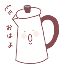 Cafe in the town sticker #1931291