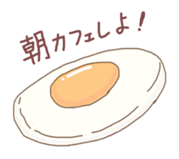 Cafe in the town sticker #1931294