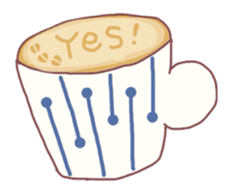 Cafe in the town sticker #1931301