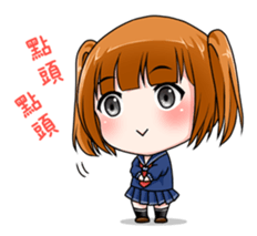 Hannah the Twin-tail Girl sticker #2293840