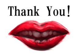 Red lips sticker #2509484