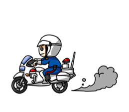 policeman with his wife sticker #2661522