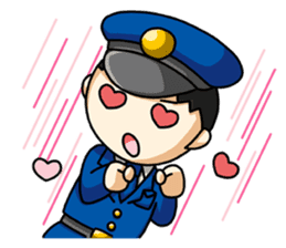 policeman with his wife sticker #2661529