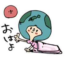 earth girl sticker #2720067