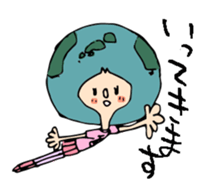 earth girl sticker #2720069