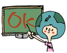 earth girl sticker #2720073