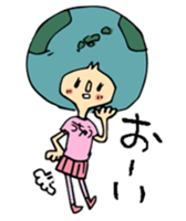 earth girl sticker #2720080