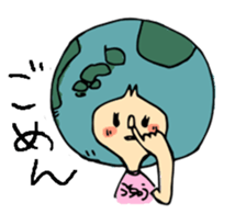 earth girl sticker #2720081