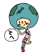 earth girl sticker #2720082