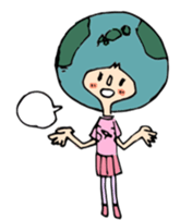 earth girl sticker #2720085